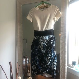 Tulip skirt wrap waist floral dress